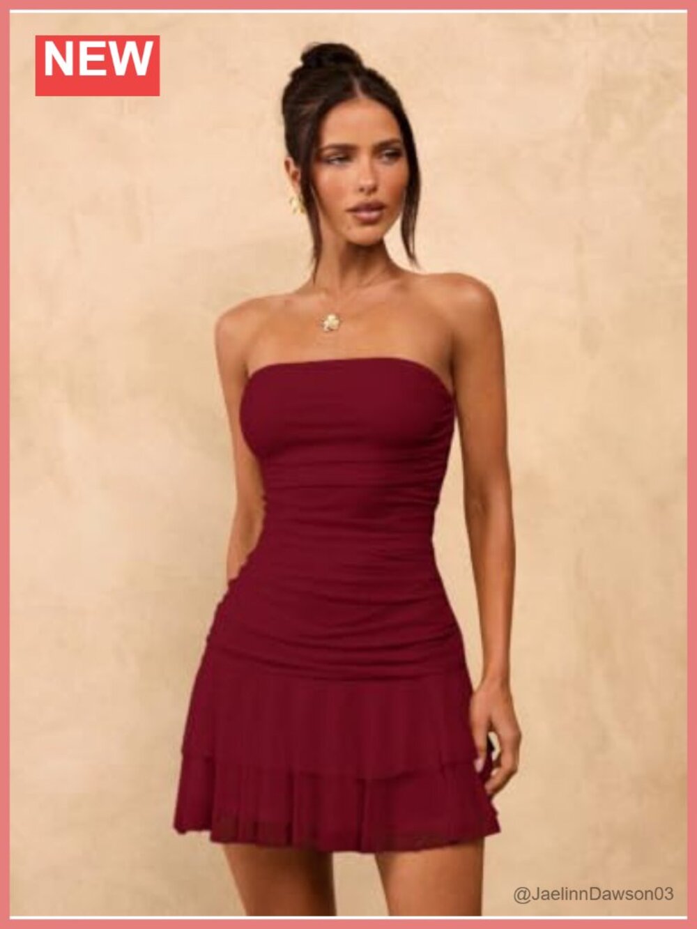 Ruched Bodycon Strapless Mini Dress with Shorts for Women - Picture 6 of 6